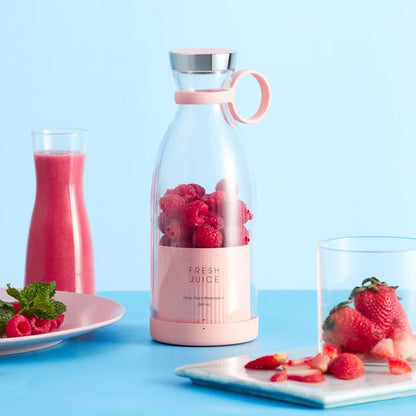 Compact USB Electric Juicer Blender - Multi-Function Mini Fruit Mixer for Smoothies, Milkshakes, and Juices