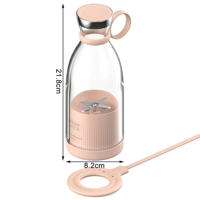 Compact USB Electric Juicer Blender - Multi-Function Mini Fruit Mixer for Smoothies, Milkshakes, and Juices