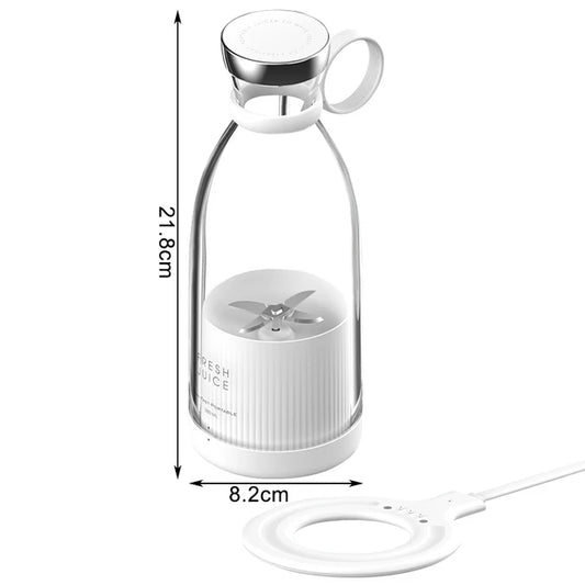 Compact USB Electric Juicer Blender - Multi-Function Mini Fruit Mixer for Smoothies, Milkshakes, and Juices