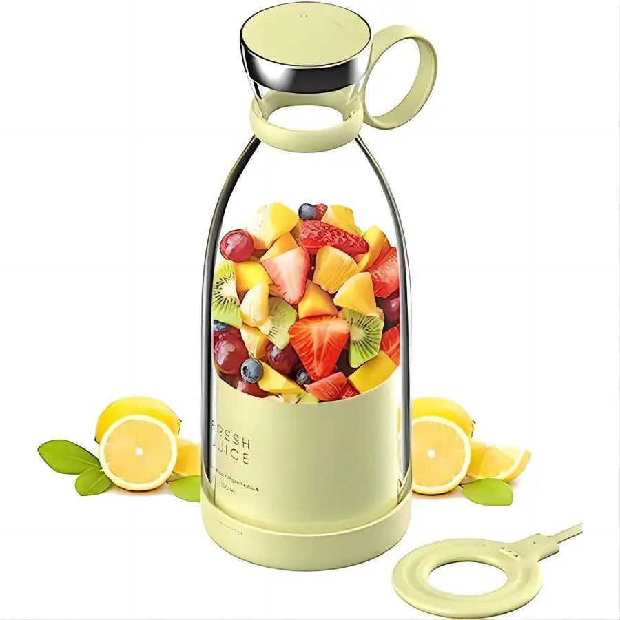 Compact USB Electric Juicer Blender - Multi-Function Mini Fruit Mixer for Smoothies, Milkshakes, and Juices